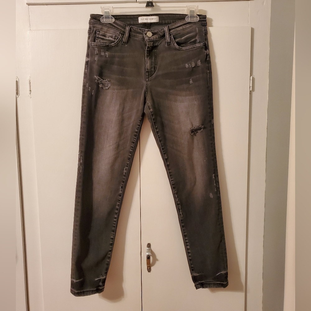 Women's Flying Monkey Distressed Skinny Jeans